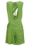 Oria Chiffon Mini Dress Green