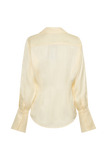 Gia Long Sleeve Satin Shirt Buttermilk