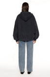 Tate Washed Navy Oversized Hooded Jacket