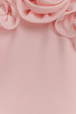 Melissa Chiffon Flower Maxi Dress Baby Pink