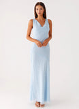 Sundance Chiffon Maxi Dress Blue