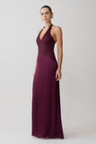 Maura Taffeta And Satin Maxi Dress Wine