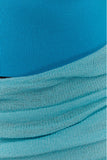 Jasiel Strapless Knit Maxi Dress Cyan Blue