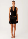 Colby Mini Skirt Black Polka Dot