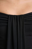 Kalida Black Bardot Neck Jumpsuit With Sash Detail