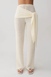 Mattais Boucle Knit Pants Ivory