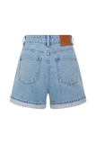 Carlene Cuffed Denim Shorts Classic Blue