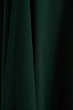 Alea Dark Green High Neck Short Sleeve Maxi Dress
