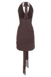 Lucien Cowl Neck Mini Dress Peppercorn
