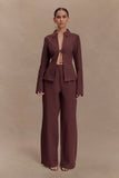 Janayia Cotton Wide Leg Pants Dark Espresso