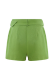 Scout Linen Belted Shorts Green