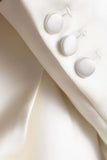 Ada Tailored Satin Blazer Ivory