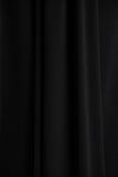 Flashy Black Plunge Neck Maxi Dress With Ruched Detailing