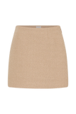 Camilla Boucle Mini Skirt Light Taupe