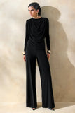 Safirra Black Wide Leg Trouser
