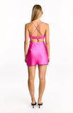 Spears Hot Pink Cut Out Party Mini Dress