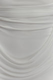 Gabrielle Slinky And Mesh Maxi Dress White