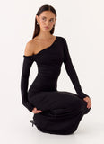 Jordana Twist Maxi Dress Black