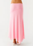 Kerrie Hanky Midi Skirt Baby Pink