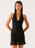 Odrella Sequin Mini Dress Black
