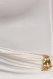 Amia Slinky Sleeveless Top With Hardware Ivory