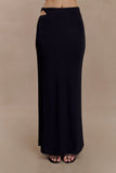 Haven Slinky Twist Midi Skirt Black