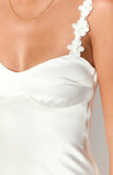 Marbelle White Satin Mini Dress