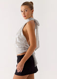 Willow Sequin Top Silver