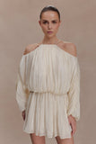Minna Halter Mini Dress Opal White