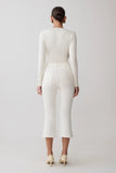 Mary Denim Capris White