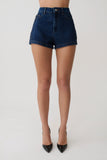 Dan Diamante Denim Shorts Midnight Blue