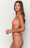 90 Swim Oceania Orange Floral Triangle Bikini Top