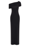 Cassandra Off Shoulder Slinky Maxi Dress Black