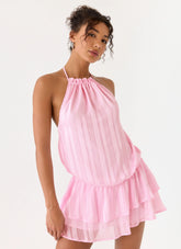 Parade Halter Mini Dress Pink