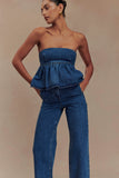 Rayne Wide Leg Denim Jeans 90S Blue