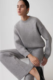 Lulu Oversized Knit Jumper Grey Marle