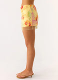 Bliss Beaded Mini Skirt Floral Beaded