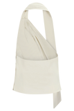 Marina Halter Top With Hardware Ivory