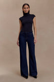 Freesia High Neck Sleeveless Top Black
