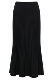 Twyla Pleated Suiting Maxi Skirt Black