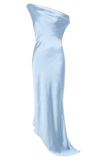 Yvette Slip Maxi Dress With Asymmetrical Hem Cornflower Blue