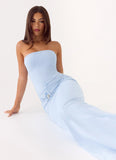 Dimmi Strapless Maxi Dress Blue