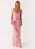Tara Maxi Dress Pink Print