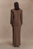 Cassie Column Maxi Skirt Cacao Brown