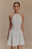 Carlina Broderie Mini Dress White