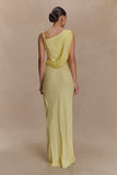 Lorieanne Draped Maxi Dress Lemon