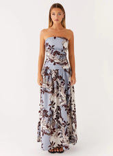 Carmel Maxi Dress Bluewood Blossom