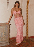 Akira Beaded Maxi Dress Pink Orange