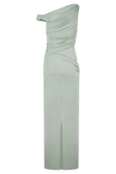Callen One Shoulder Slinky Maxi Dress Sage