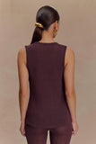 Malani Knit Top With Hardware Chocolate